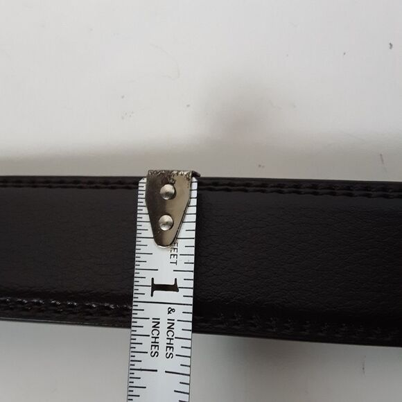 Zanzara Men Black Leather Black/Brown Belt 32/80 - Picture 11 of 12